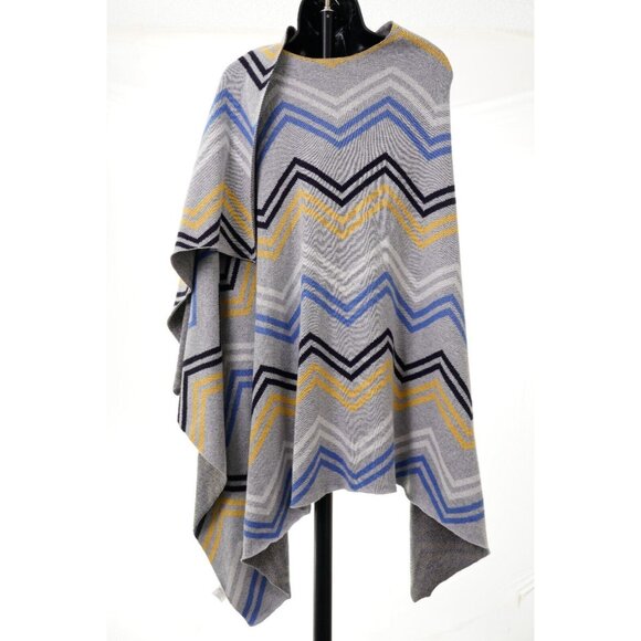 Talbots Chevron Wrapped Cardigan Cotton Blend Women's One Size Shawl Wrap - Picture 2 of 12